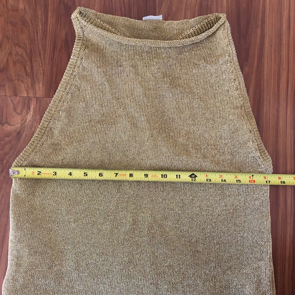 Free People Gold Racerback Top - Size M - Picture 9 of 13
